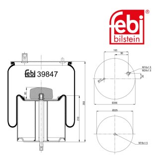 Coussin d air avec piston en acier et tige piston