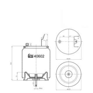 Coussin d air avec piston en acier et tige piston