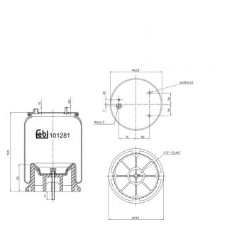 Coussin d air avec piston et tige de piston
