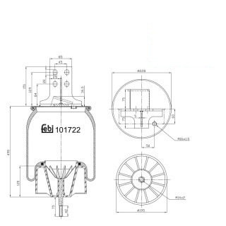 Coussin d air avec piston et tige de piston