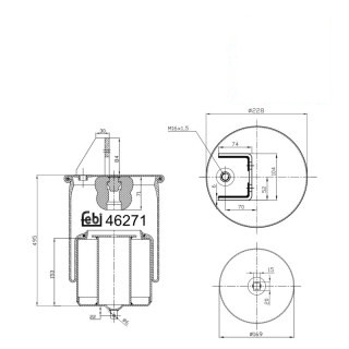 Coussin d air avec piston en acier