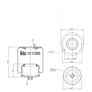 Coussin d air avec piston en acier
