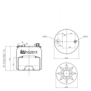 Coussin d air avec piston en acier