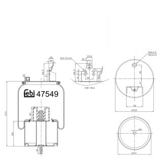 Coussin d air avec piston en acier et tige piston