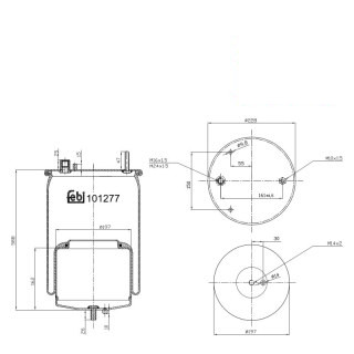 Coussin d air avec piston en acier et tige piston