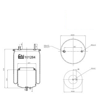Coussin d air avec piston en acier et tige piston