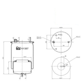 Coussin d air avec piston en acier et tige piston