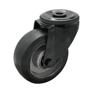 roulette pivotante 125mm Novio Noir série 10 ᠆ 15 trou pour boulon roulement à billes