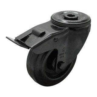 roulette pivotante 80mm Novio Noir série 07 ᠆ 15 trou pour boulon roulement à rouleaux