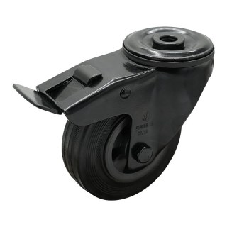 roulette pivotante avec frein 125mm Novio Noir série 01 ᠆ 15 trou pour boulon roulement à rouleaux