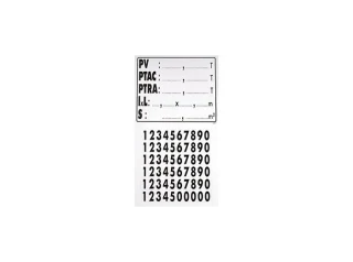 Plaque de tare adhesive